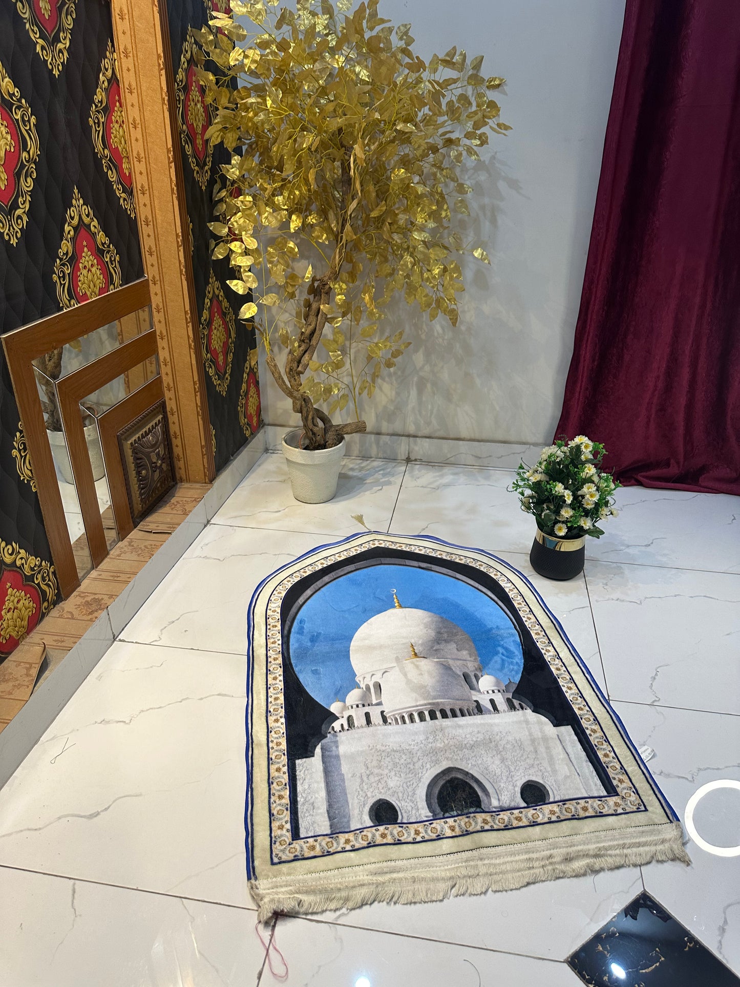 Sheikh Zayed Mosque 3D Prayer Mat | 3D Designed Prayer Mat (Jai Namaz)